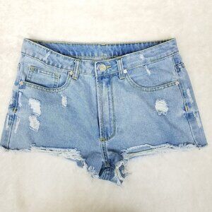 UNIF Cutoff Distressed Denim Shorts No Tag Size 6